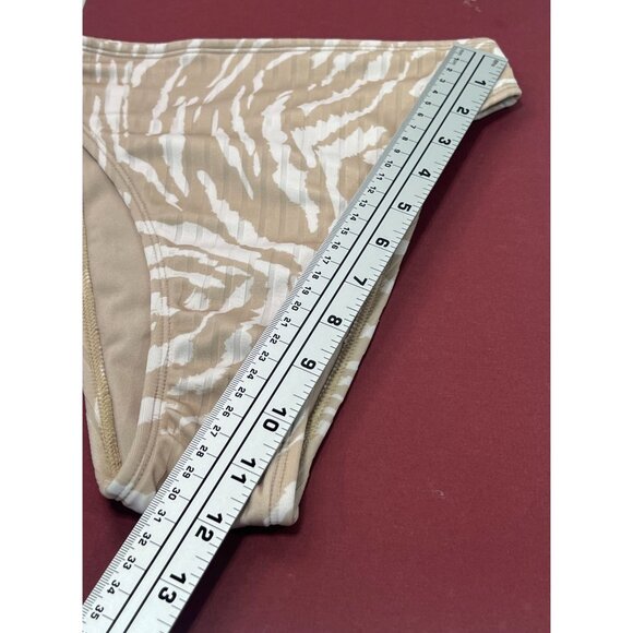 Wild Fable - Women's Ribbed High Waist High Leg Cheeky Bikini Bottom-Tan-XXS(00) - Picture 7 of 12